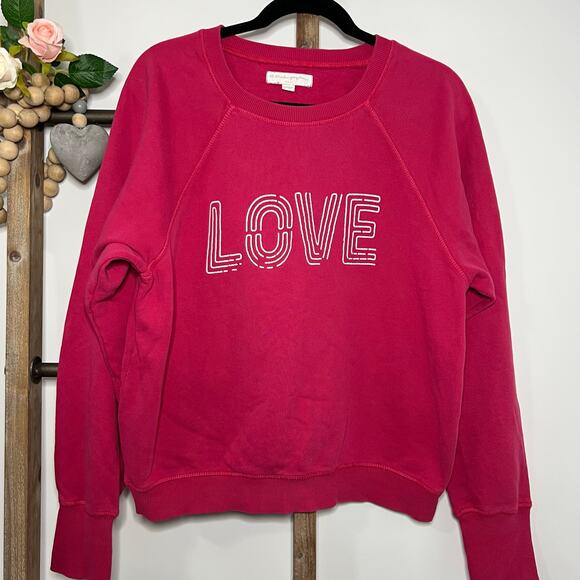 Spiritual Gangster‎ Long Sleeve Pink Love Sweatshirt Size Medium - Picture 2 of 7